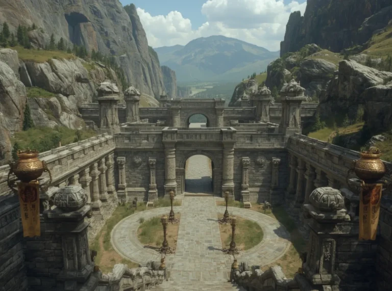 Ancient dragon kingdom gates