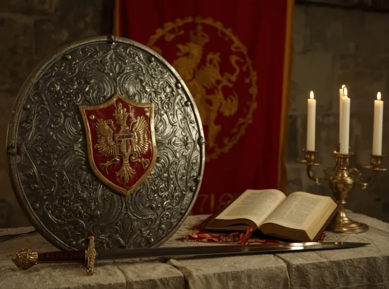 Noble paladin crest and sword