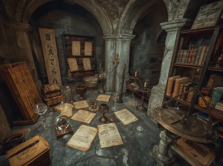 Ancient wizard names on stone tablets