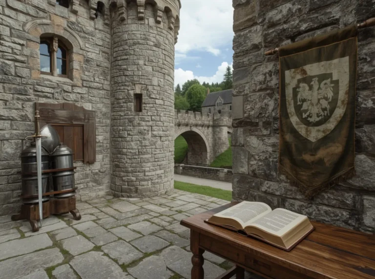 Medieval knight names with armor and castle details